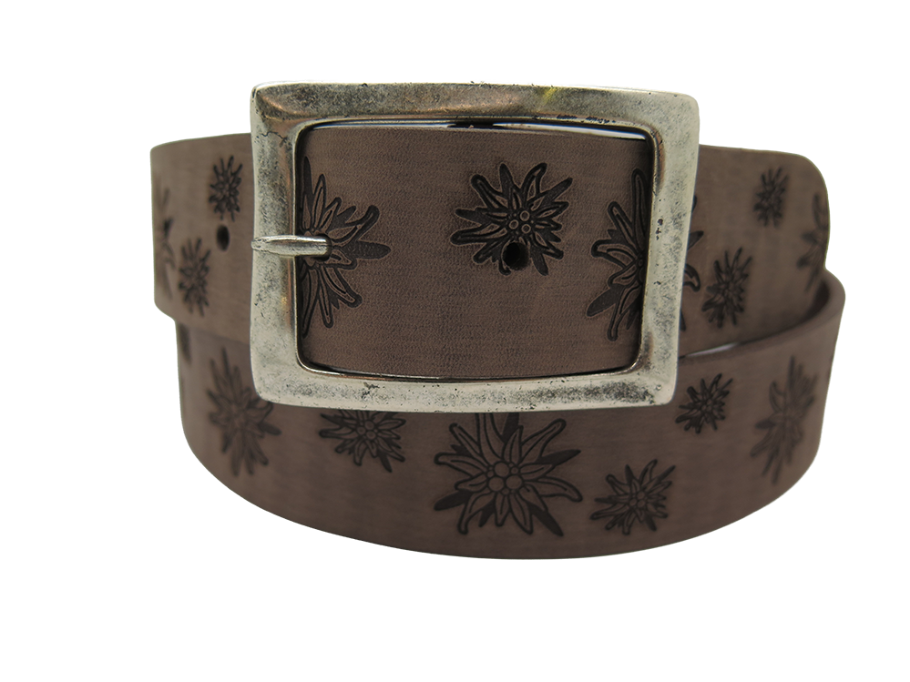 Ledergurt Branding Edelweiss 40mm (11069/60AS-40)